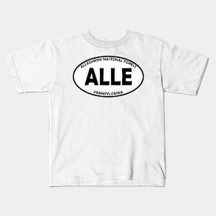 Allegheny National Forest oval Kids T-Shirt